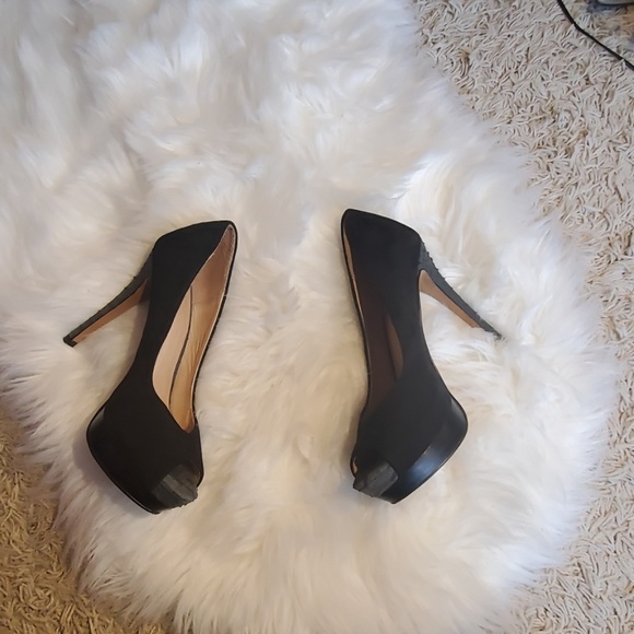Zara leather platform pumps